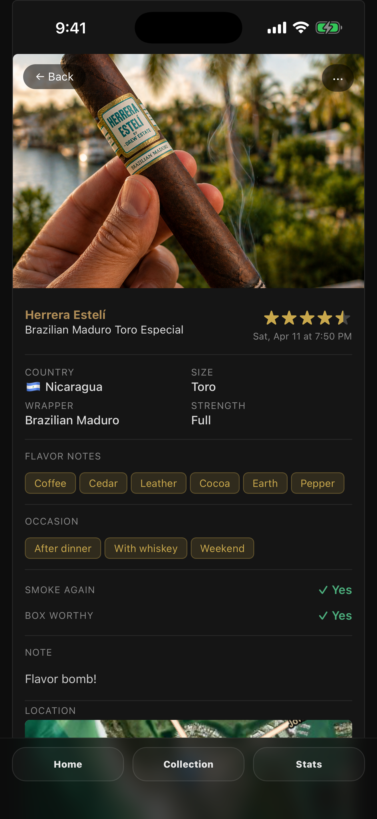 Cigar detail — Herrera