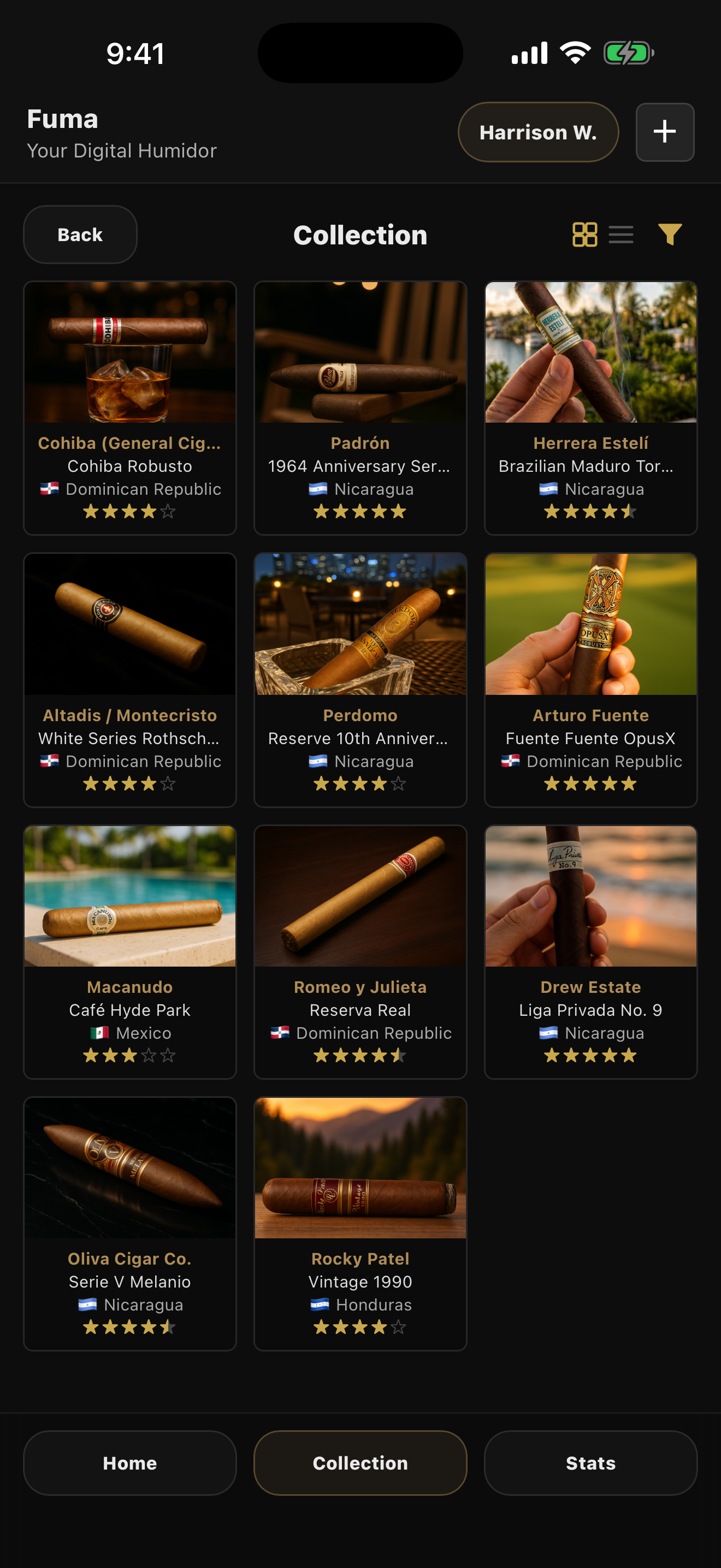 Collection grid view