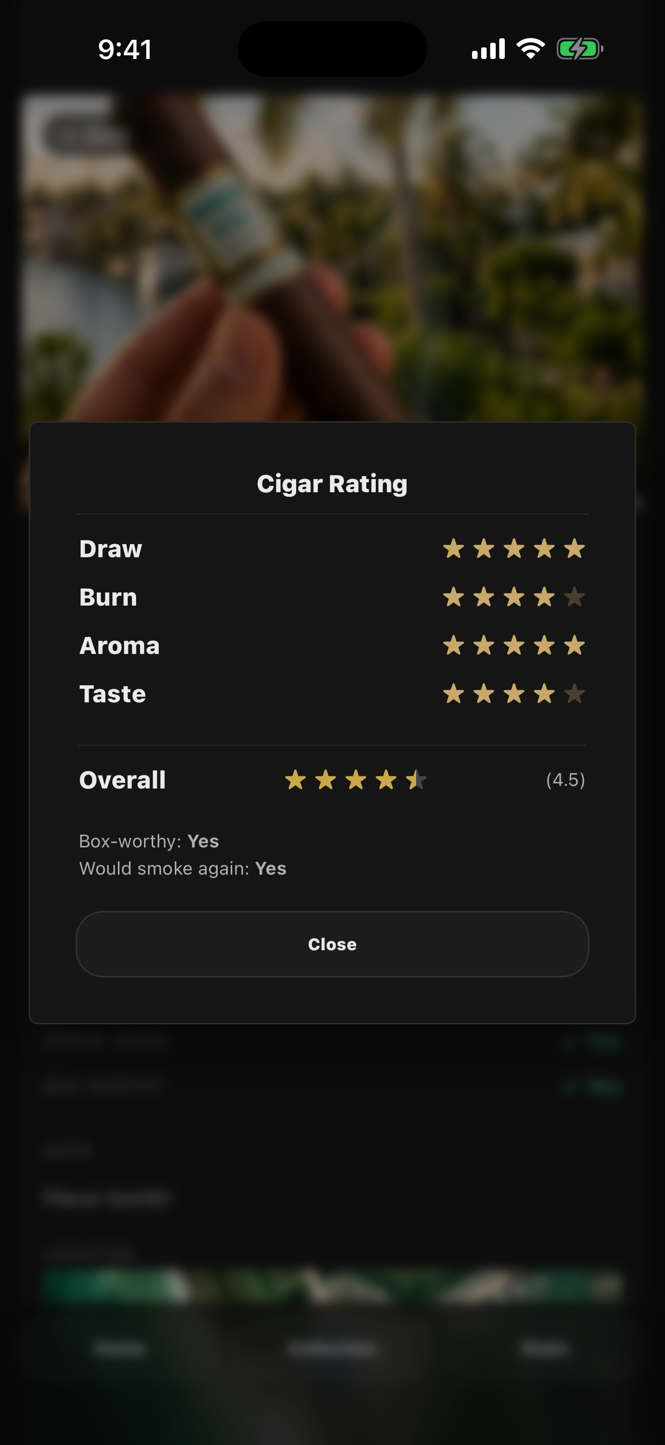 Star rating breakdown